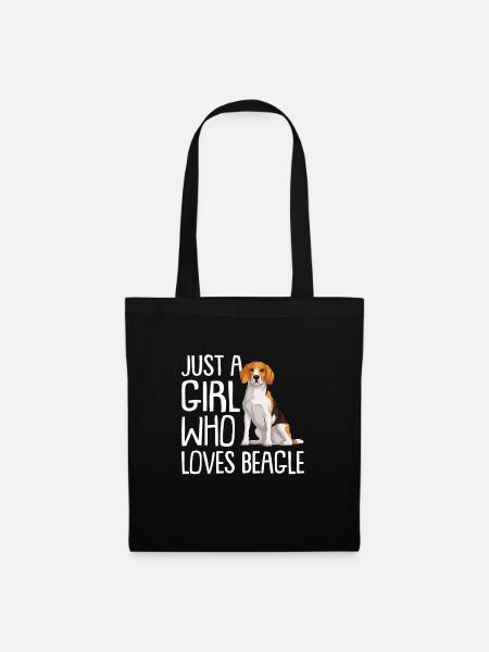 Beagle Geschenk Hunde - Stoffbeutel - Schwarz