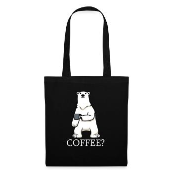 Polar Bears and Coffee Lazy Office Monday Tired - Tote Bag - black - Front