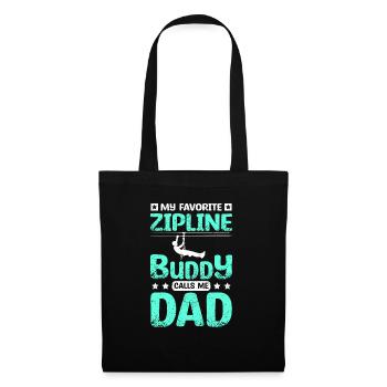 Mon copain de tyrolienne préféré m’appelle papa - Sac en tissu - noir - Devant