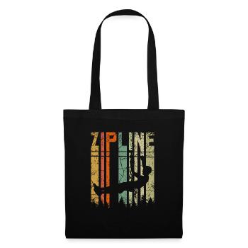 Tyrolienne vintage rétro - Sac en tissu - noir - Devant