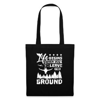 Life begins when you leave the ground zipline - Tote Bag - black - Front