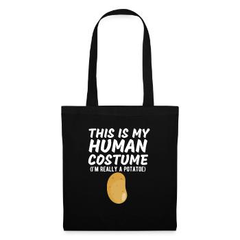 This Is My Human Costume I'm Really A Potato Funny - Tote Bag - black - Front