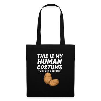 This Is My Human Costume I'm Really A Potato Funny - Tote Bag - black - Front