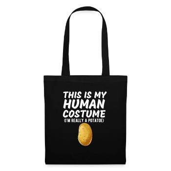This Is My Human Costume I'm Really A Potato Funny - Tote Bag - black - Front