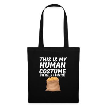 This Is My Human Costume I'm Really A Potato Funny - Tote Bag - black - Front