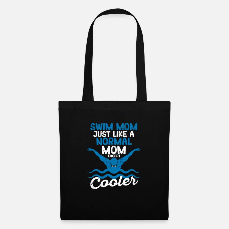 Lustiges Schwimmen Mama Schwimmer Muttertag - Stoffbeutel - Schwarz
