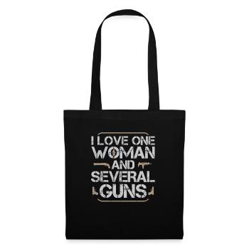 I Love One Woman And Several Guns - Tote Bag - black - Front