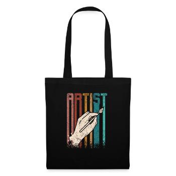 Retro Vintage Painter Arist - Tote Bag - black - Front
