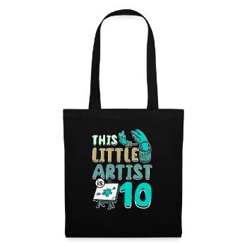 10 ans Ce petit artiste a 10 ans - Sac en tissu - noir - Devant