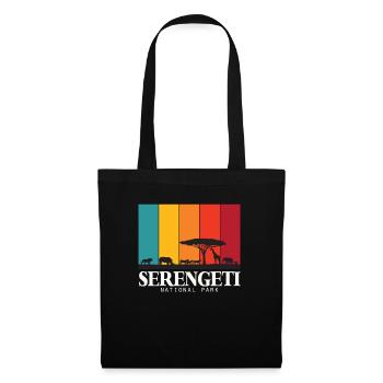 Serengeti Nationalpark Souvenir Big Five Safari Af - Stoffbeutel - Schwarz - Vorne