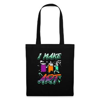 Artiste peintre je fais de l’art - Sac en tissu - noir - Devant