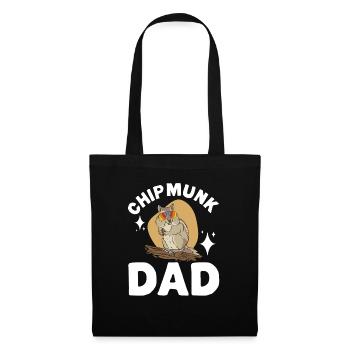 Streifenhörnchen Chipmunk Nagetier Geschenk - Stoffbeutel - Schwarz - Vorne
