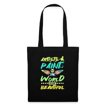 Les artistes peignent le monde plus beau - Sac en tissu - noir - Devant