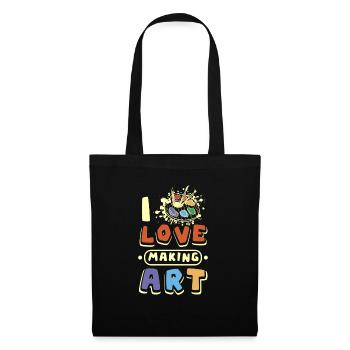 Artist painter I love makeing art - Tote Bag - black - Front