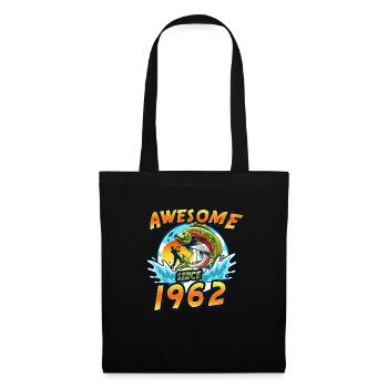 Awesome since 1962. Angel, angler's birthday - Tote Bag - black - Front