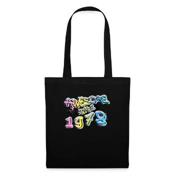 Génial depuis 1978 Graffiti Motif - Sac en tissu - noir - Devant