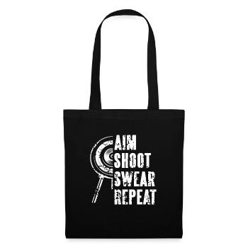 Aim Shoot Swear Repeat Cool Vintage ARCHERY - Tote Bag - black - Front