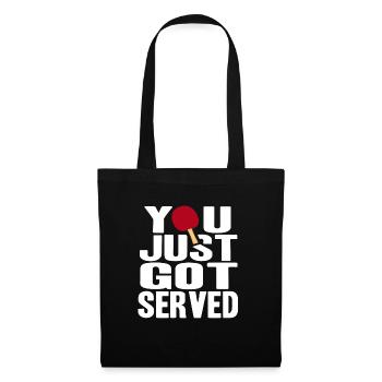 You Just Got Served Funny Table Tennis Lover - Tote Bag - black - Front