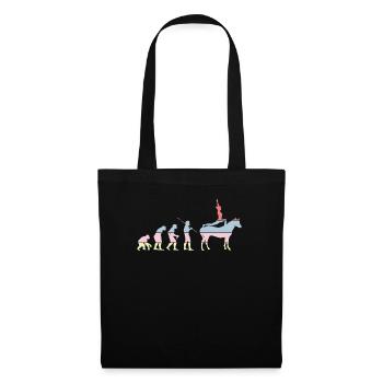 Pferdevoltigieren Evolution Reiten Reiten - Stoffbeutel - Schwarz - Vorne