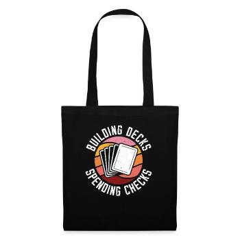 Building Decks Spending Checks Collecteur de cartes - Sac en tissu - noir - Devant