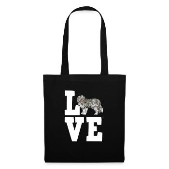 Bearded Collie Gift Chiens - Sac en tissu - noir - Devant