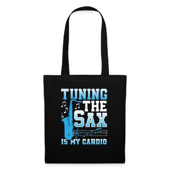 Saxophone Saxophoniste - Sac en tissu - noir - Devant