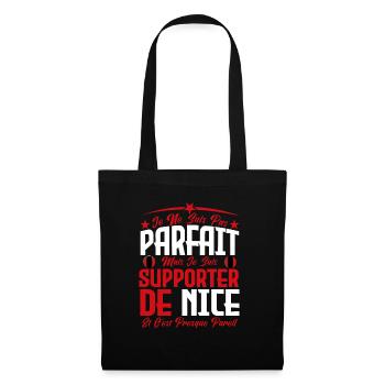 je ne suis pas parfait, supporteur de Nice . - Sac en tissu - noir - Devant