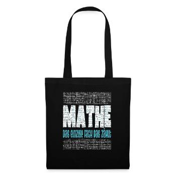 Mathe Mathematiklehrer Mathematikstudent - Stoffbeutel - Schwarz - Vorne