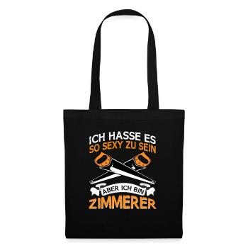 Zimmermann Hasse es so sexy zu sein - Stoffbeutel - Schwarz - Vorne