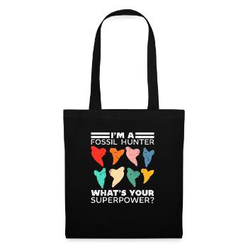 Megalodon Shark Tooth Fossil Collector Gift - Tote Bag - black - Front