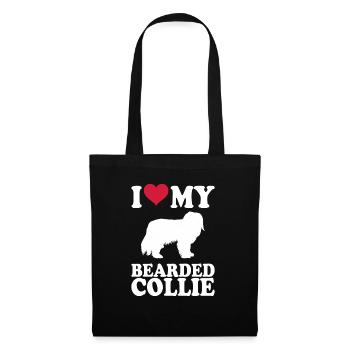 Bearded Collie Gift Chiens - Sac en tissu - noir - Devant