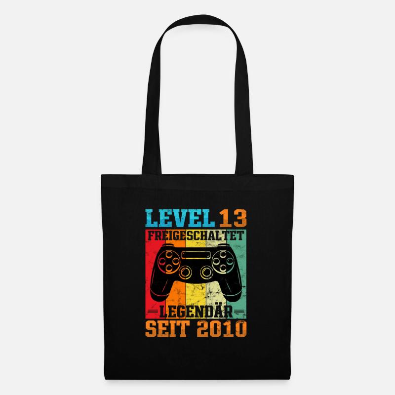 Gaming Geburtstag 2010 Level 13 - Stoffbeutel - Schwarz