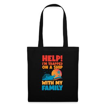 Aide familiale pour les vacances en bateau de croisière! - Sac en tissu - noir - Devant