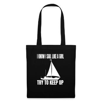 Voilier Marin Capitaine Voilier Voile Voile - Sac en tissu - noir - Devant