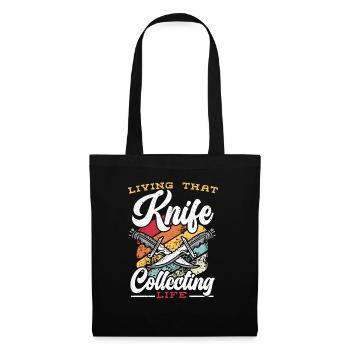 Living That Knife Collecting Life Knife Collector - Stoffbeutel - Schwarz - Vorne