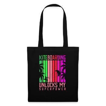 Le kitesurf déverrouille mon style de vie superpuissant - Sac en tissu - noir - Devant