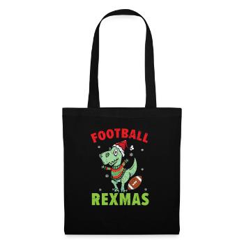 Football Rexmas Joueur de football Noël Jour de Noël - Sac en tissu - noir - Devant