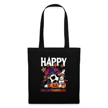 Hallothanksmas Soccer Halloween Noël - Sac en tissu - noir - Devant