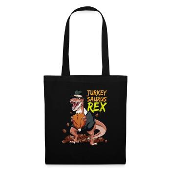 Turkeysaurus Rex Dinosaur T-Rex Funny Thanksgiving - Tote Bag - black - Front