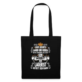 Lagerist Logistik Handwerk lustiges Lagerist - Stoffbeutel - Schwarz - Vorne