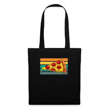 Pizza - Stoffbeutel - Schwarz - Vorne
