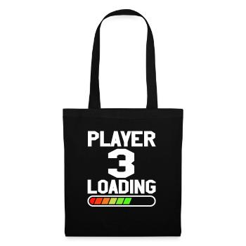 Spieler 3 Laden Neuer Gaming -Vater Baby - Stoffbeutel - Schwarz - Vorne