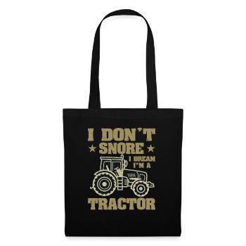 Je ne ronfle pas, je rêve, je suis un - Sac en tissu - noir - Devant