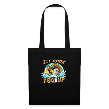 I'll hook you up. Fishing, Fishing - Tote Bag - black - Front