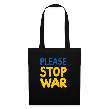 Stand with Ukraine Peace No War - Stoffbeutel - Schwarz - Vorne