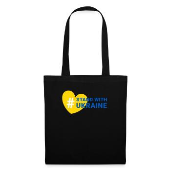 Stand with Ukraine Peace No War - Stoffbeutel - Schwarz - Vorne