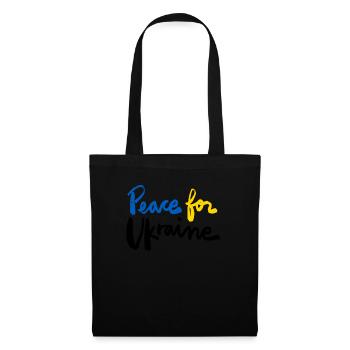 Stand with Ukraine Peace No War - Stoffbeutel - Schwarz - Vorne