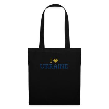 Soutenez l’Ukraine, la paix et non la guerre - Sac en tissu - noir - Devant