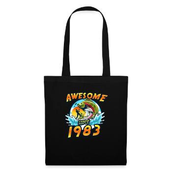 Awesome since 1983. Angel, Angler's Birthday - Tote Bag - black - Front