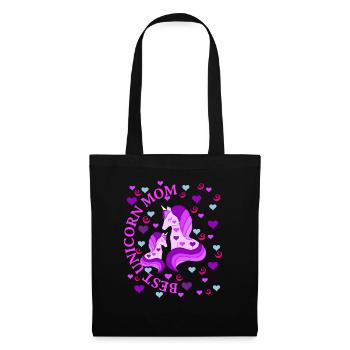 Meilleure maman licorne - Sac en tissu - noir - Devant